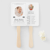 Éventail Célébration de la vie Memorial Programme de photo  (Devant et derrière)