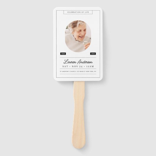 Éventail Célébration de la vie Memorial Programme de photo  (Devant)