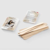 Éventail Célébration de la vie Obituary pêche et or (Non-assemblé)