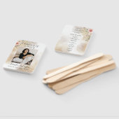 Éventail Célébration de la vie Ordre du service Rose et Or (Non-assemblé)