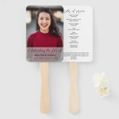 Éventail Célébration de la vie Photo Simple Mémorial Funéra (Devant et derrière)