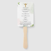 Éventail Célébration des funérailles florales blanches du V (Dos)