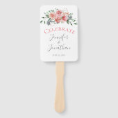 Éventail Célébrer |Simple Mariage de bouquet rose (Devant)