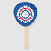 Éventail Célébrez les étoiles rouge, blanc et bleu (Dos)