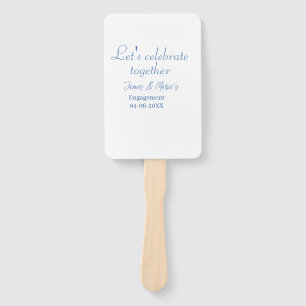 Éventail Célébrons ensemble la fête de fiançailles nom date