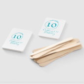 Éventail Cercle turquoise. Parties scintillant ronde 10e an (Non-assemblé)