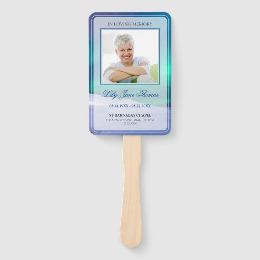 Éventail Cérémonie commémorative du programme funéraire Aur (Devant)