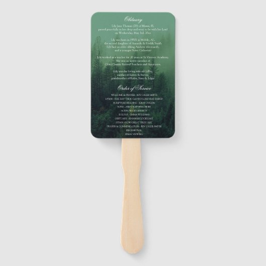 Éventail Cérémonie commémorative du Programme funéraire des (Dos)