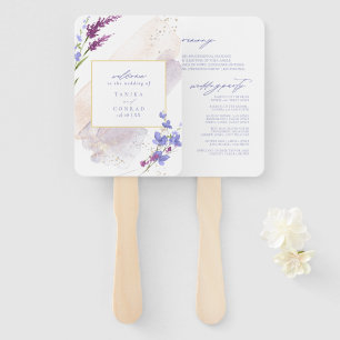 Éventail Cérémonie d'aquarelle du Mariage fleur sauvage Per