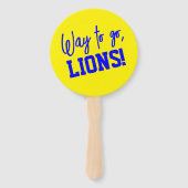 Éventail Cérémonie de graduation jaune et bleu (Devant)