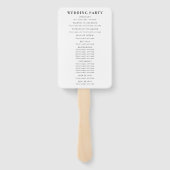 Éventail Cérémonie de mariage aux feuilles de verdure sarce (Dos)