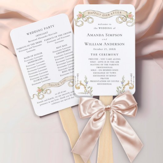 Éventail Cérémonie de Mariage de Bohême de Grace Ornate de 