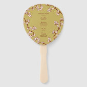 Éventail Cérémonie de mariage Double Xi Fleurs de pêcher et (Dos)