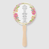 Éventail Cérémonie de mariage élégante de printemps boho fl (Dos)