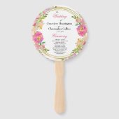 Éventail Cérémonie de mariage élégante de printemps boho fl (Devant)