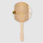 Éventail Cérémonie de mariage en dentelle de la campagne de (Dos)