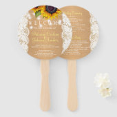 Éventail Cérémonie de mariage en dentelle de la campagne de (Devant et derrière)