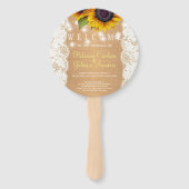 Éventail Cérémonie de mariage en dentelle de la campagne de (Devant)