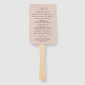 Éventail Cérémonie de Mariage floral simple Burgundy Blush (Dos)