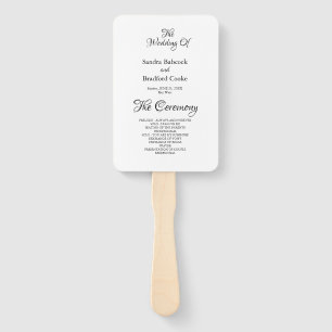 Éventail Cérémonie de Mariage noir et blanc de base Han