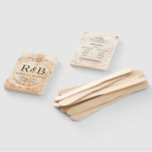 Éventail Cérémonie de mariage Noms de monogrammes de bois r (Non-assemblé)