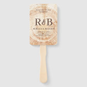 Éventail Cérémonie de mariage Noms de monogrammes de bois r (Devant)