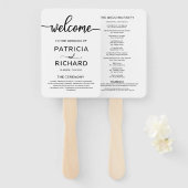 Éventail Cérémonie de mariage Ordre de service Programme Ch (Devant et derrière)