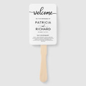 Éventail Cérémonie de mariage Ordre de service Programme Ch (Devant)