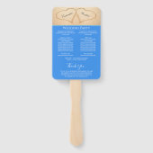 Éventail Cérémonie de mariage sur la plage Cœur programme M (Dos)