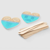 Éventail Cérémonie de mariage sur la plage Hearts programme (Non-assemblé)