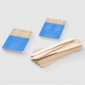 Éventail Cérémonie de mariage sur la plage programme Main  (Non-assemblé)