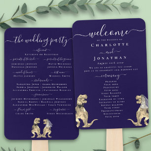 Éventail Cérémonie de mariage sur le thème des dinosaures B