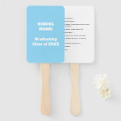 Éventail Cérémonie de remise des diplômes Programme d'invit (Devant et derrière)