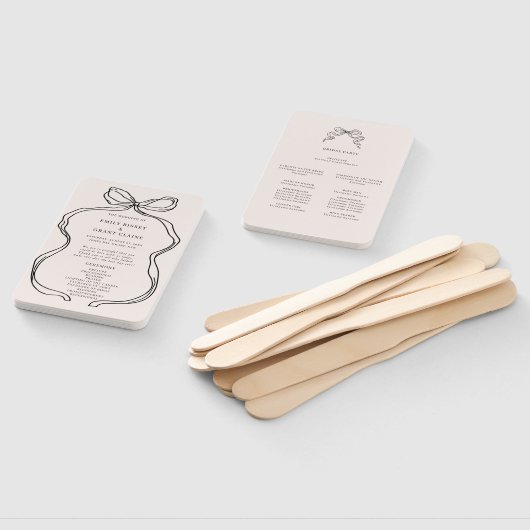 Éventail Cérémonie de Whimsical à la main - Programme Fan à (Non-assemblé)