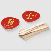 Éventail Cérémonie du thé mariage chinois classique rouge m (Non-assemblé)