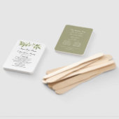 Éventail Cérémonie mariage Elégante Sage Verdure Foliage (Non-assemblé)