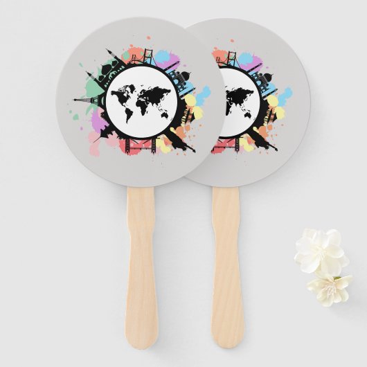 Éventail C'est le temps de déplacement (Devant et derrière)