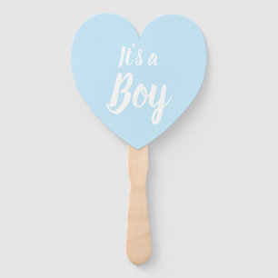 Éventail C'est un garçon, un baby shower bleu clair, révèle