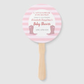 Éventail C'est une fille de la campagne Baby showers fans (Dos)