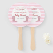 Éventail C'est une fille de la campagne Baby showers fans (Devant et derrière)