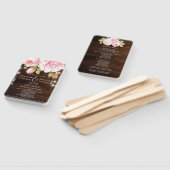 Éventail Chaîne de bois rustique illumine Rose mariage pers (Non-assemblé)