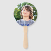 Éventail Chaînes de baseball rustiques Photo personnalisée (Dos)