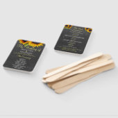 Éventail Chalkboard tournesol rustique chic programme de ma (Non-assemblé)