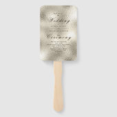 Éventail Champagne de Mariage Paisley officiel ID767 (Dos)