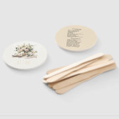 Éventail Champagne et Programme de Mariage Rose Ancienne Fo (Non-assemblé)