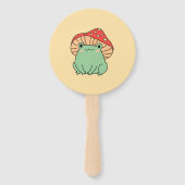Éventail Champignons avec Baby shower de grenouille (Dos)