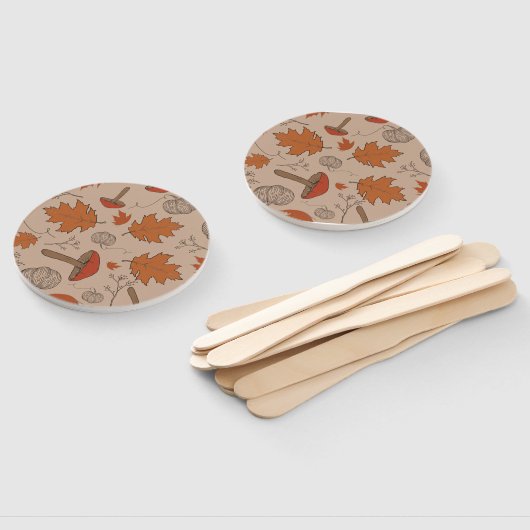 Éventail Champignons d'automne (Non-assemblé)