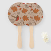 Éventail Champignons d'automne (Devant et derrière)