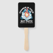 Éventail Changement du froid, Feu de foi - Chrétien motivat (Dos)