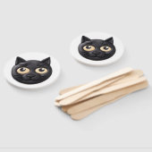 Éventail Chat noir 3D inspiré (Non-assemblé)